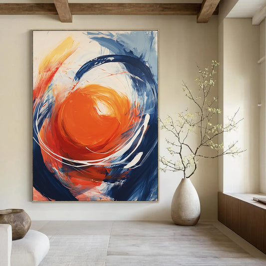 Dynamic Circular Abstract for Modern Living Room & Art - Centric Café STSC744