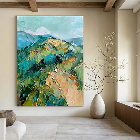 Textured Mountain Landscape for Adventure - Themed Lodge & Nature Art Gallery STSC187