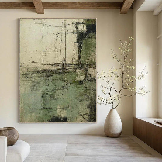 Textured Landscape Abstract Art for Bohemian Home Studios DLZ0260