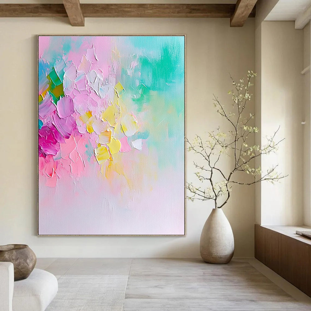 Colorful Textured Abstract for Vibrant Art Café & Bohemian Home Studio STSC442