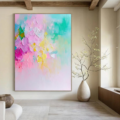 Colorful Textured Abstract for Vibrant Art Café & Bohemian Home Studio STSC442