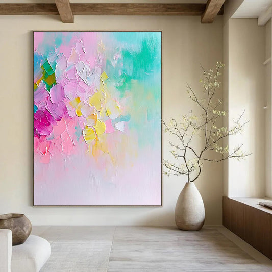 Colorful Textured Abstract for Vibrant Art Café & Bohemian Home Studio STSC442