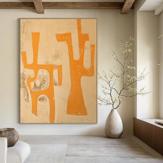 Orange Abstract Forms for Modern Office & Art - Focused Workplace STSC1109