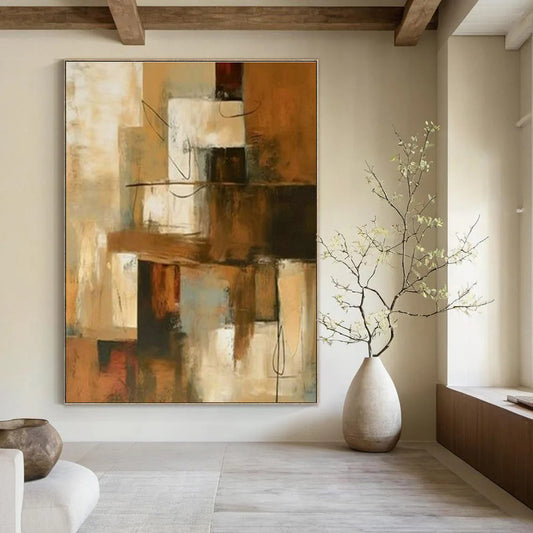 Geometric Warm - Toned Art for Modern Office & Art - Themed Restaurant DLZ1441
