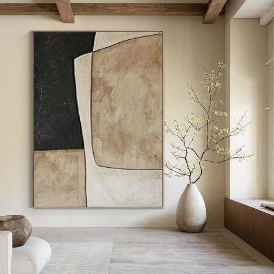 Earth - Toned Abstract Art for Rustic Café & Home Study DLZ2012