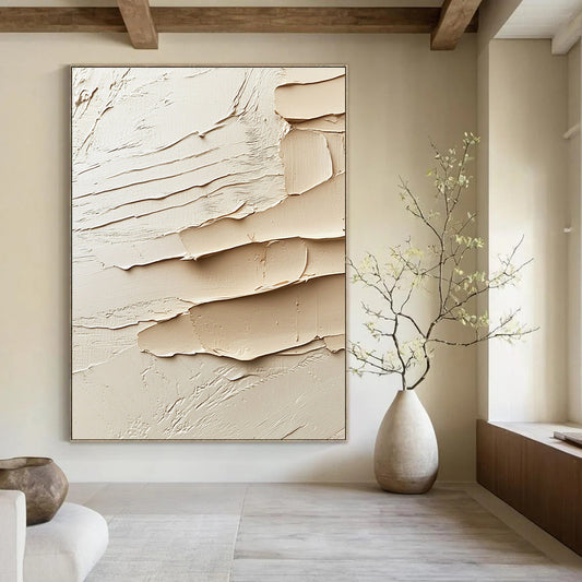 Beige Textured Layers for Minimalist Bedroom & Neutral - Toned Office STSC1284