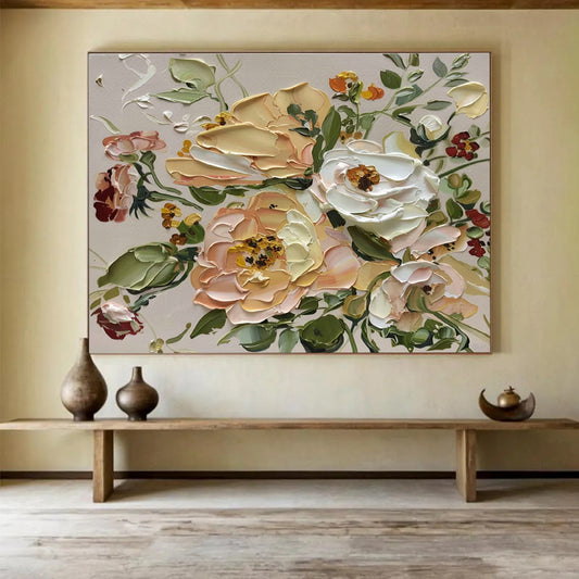 Relief Flower Bouquet Art for Vintage - Inspired Tea Room Decor DLZ3208