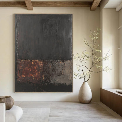 Dark Textured Abstract for Industrial Loft & Dramatic Living Room STSC621