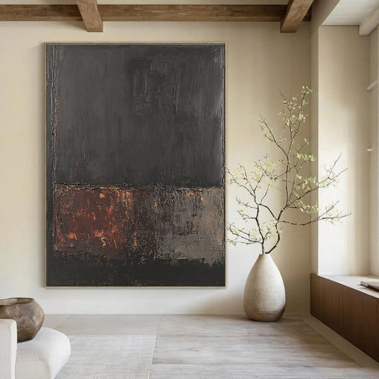 Dark Textured Abstract for Industrial Loft & Dramatic Living Room STSC621