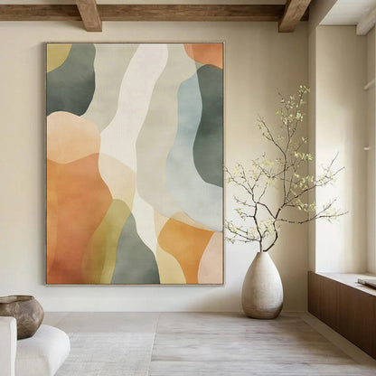 Colorful Wavy Abstract Art for Bohemian Café & Playful Kids' Room DLZ1641