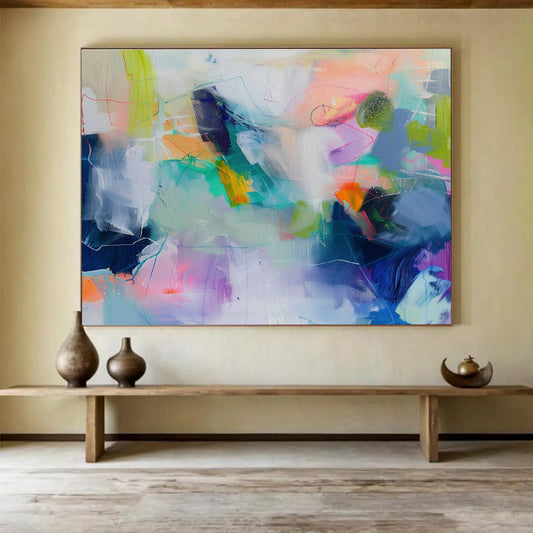 Colorful Abstract Texture Art for Trendy Café DLZ2881
