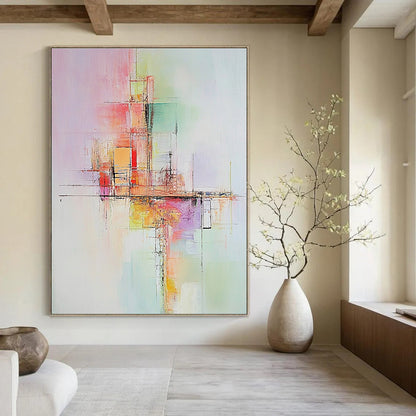 Pastel Geometric Abstract for Bohemian - Style Café & Creative Workshop STSC803