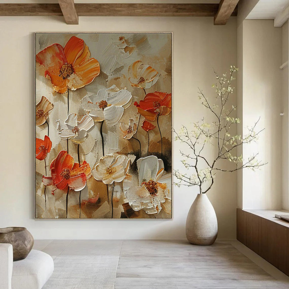Colorful Flower Field Art for Countryside Wedding Venue & Rustic - Chic Restaurant DLZ1406