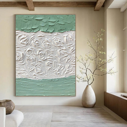 Textured Rose Relief Art for Vintage - Inspired Bedroom & Botanical Boutique DLZ1276