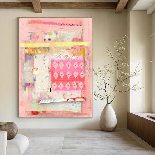 Pink - Grid Collage Art for Feminine Fashion Boutique Display Windows DLZ0176