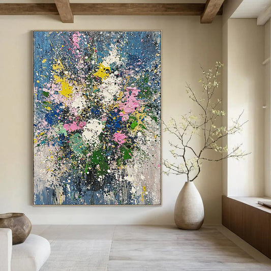 Splatter Flower Bouquet for Bohemian Café & Vibrant Home Dining Room STSC181
