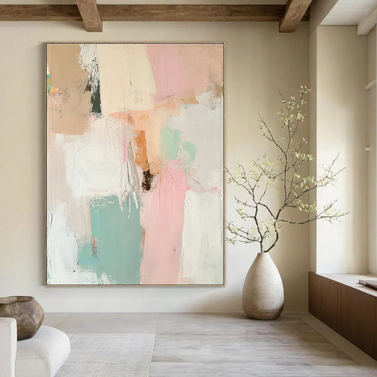 Mixed Pastel Abstract for Artistic Bed and Breakfast & Bohemian - Style Garden Room STSC806