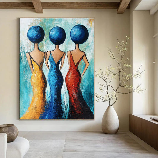 Vibrant Figurative Art for Girls’ Dorm & Cultural Center STSC005
