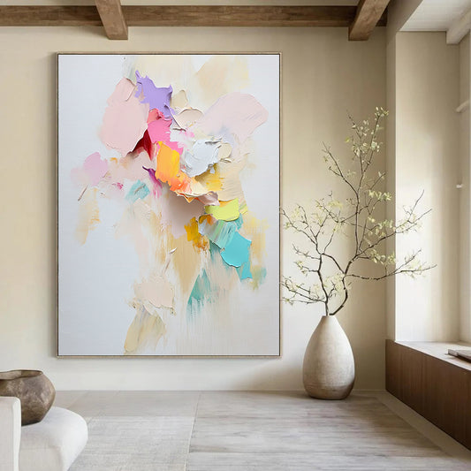Pastel Palette Knife Textures for Feminine Bedroom & Art Café STSC1248