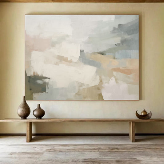 Pink - Gray Abstract Art for Bohemian - Chic Nursery Decor DLZ2630