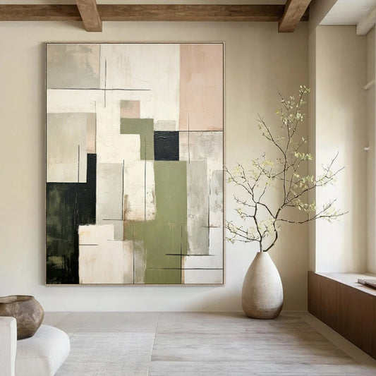 Modern Geometric Art for Corporate Lobby & Urban Loft DLZ0599