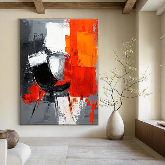 Abstract Chair in Bold Colors for Design - Focused Workplace & Art - Loving Home STSC226