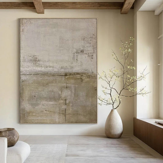 Gray - White Textured Art for Industrial Loft & Art - Themed Library DLZ1854