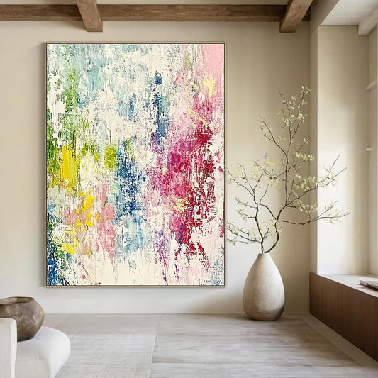 Colorful Textured Abstract for Bohemian - Style Living Room & Creative Café STSC581