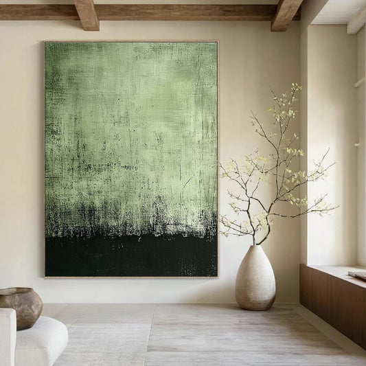 Green and Black Textured Abstract for Industrial - Chic Café & Art Gallery Foyer STSC398