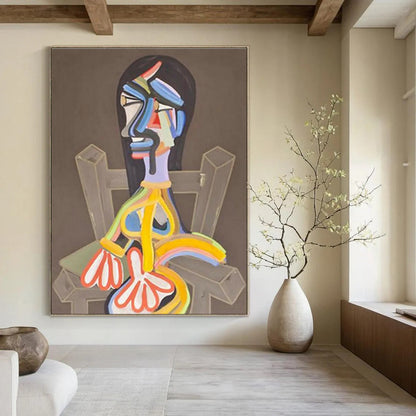 Colorful Abstract Figure Art for Bohemian Gallery & Creative Studio DLZ2153