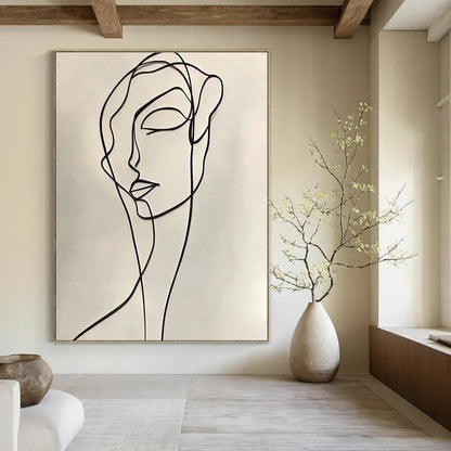 Continuous Line Face for Modern Bedroom & Minimalist Office STSC1190