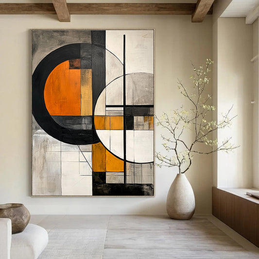 Dual Circles with Orange and Gray for Urban - Style Loft & Art - Centric Café STSC222