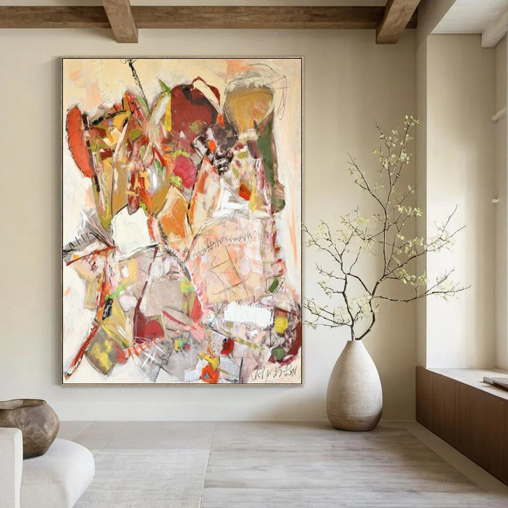 Colorful Collage Abstract Art for Creative Studio & Art - Centric Café DLZ2080