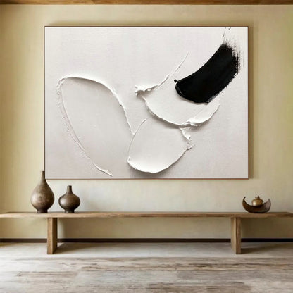 Black - White Textured Art for Minimalist Home Office Focus Zones DLZ3293