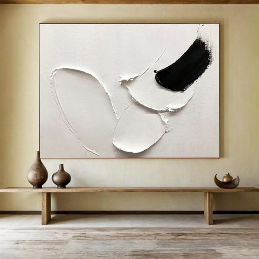 Black - White Textured Art for Minimalist Home Office Focus Zones DLZ3293