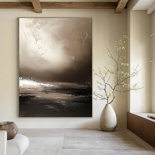 Monochromatic Seaside Abstract for Minimalist Beach House & Serene Spa STSC646