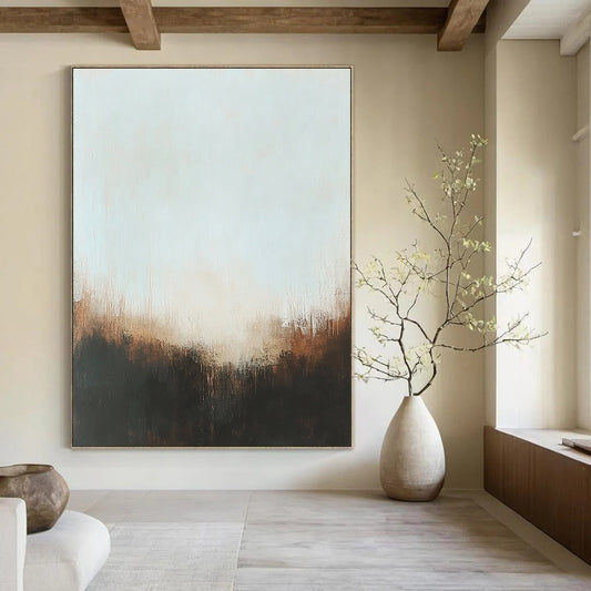 Subtle Horizon Mist Art for Meditation Room & Library Nook STSC099