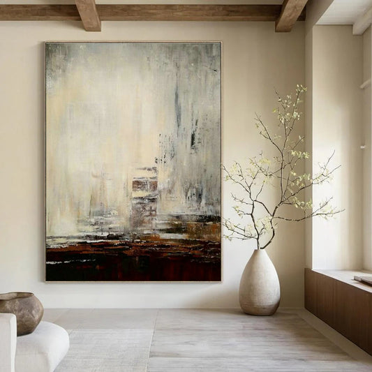 Gray - White Abstract Art for Office & Hallway DLZ0315