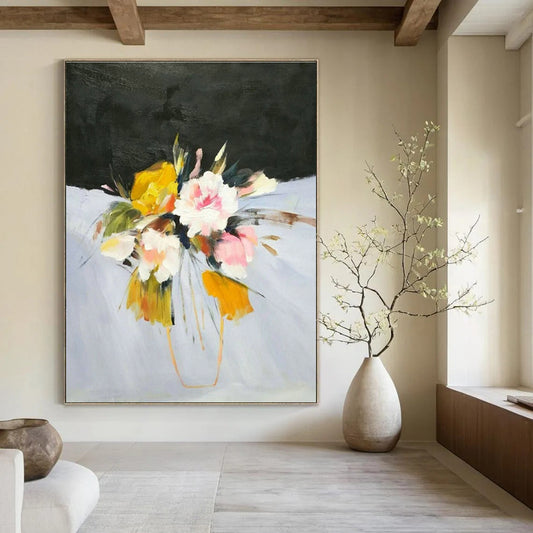 Expressive Flower Bouquet Art for Garden Café & Wedding Venue DLZ0626