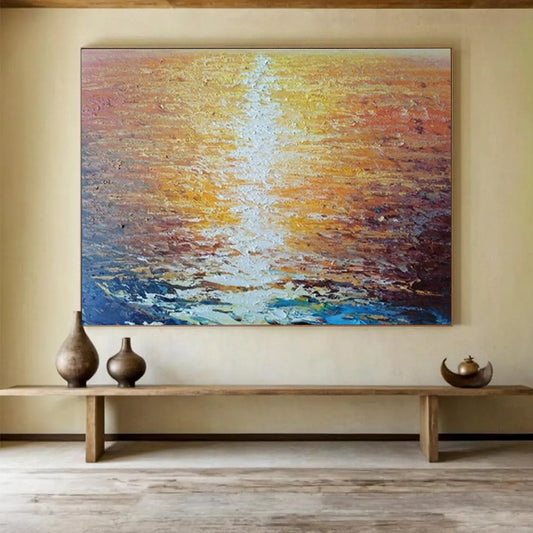 Glowing Sunset Strip Art for Romantic Yacht Club Dining DLZ3021