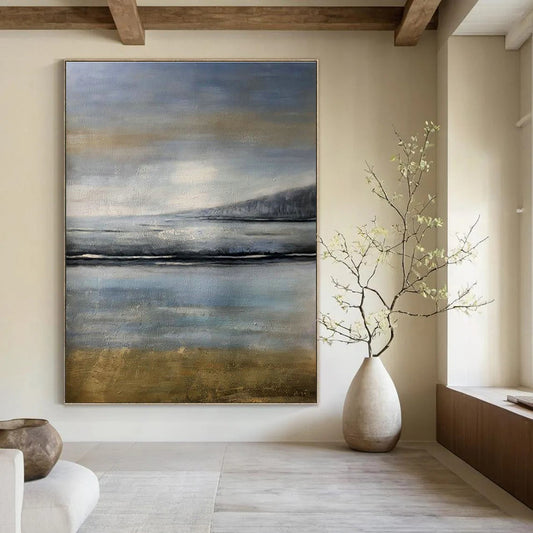 Sea and Sky Abstract Art for Beach House & Balcony DLZ2276