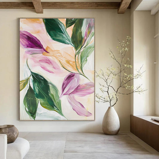 Floral Abstract Leaves for Feminine - Inspired Café & Botanical - Themed Home STSC595