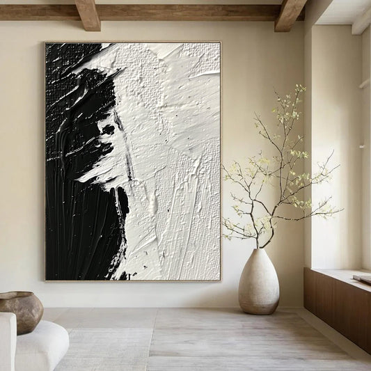 Black and White Textured Strokes for Industrial - Style Café & Modern Home Study STSC1282