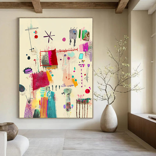 Whimsical Abstract Doodles Art for Bohemian - Style Café & Art - Loving Teen’s Bedroom STSC1323