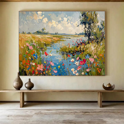 Riverbank Floral Art for Rustic Farmhouse Kitchen Dining Areas DLZ3217