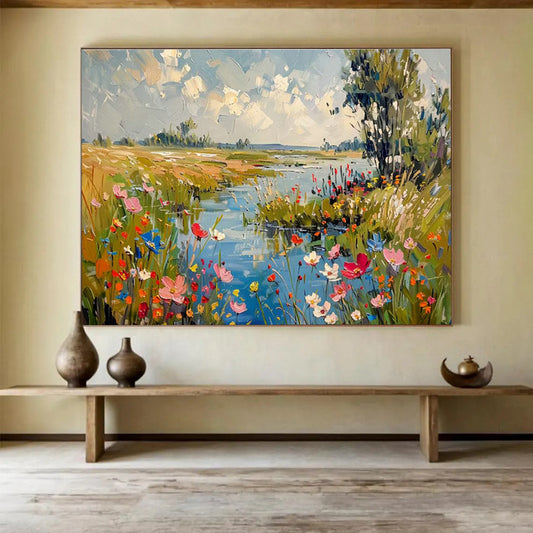 Riverbank Floral Art for Rustic Farmhouse Kitchen Dining Areas DLZ3217