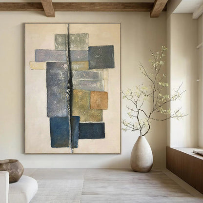 Geometric Color - Block Art for Modern Office Lobby & Design Studio DLZ1048