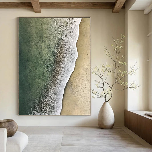 Aerial Beach Shoreline for Modern Beach House & Travel - Themed Café STSC1159