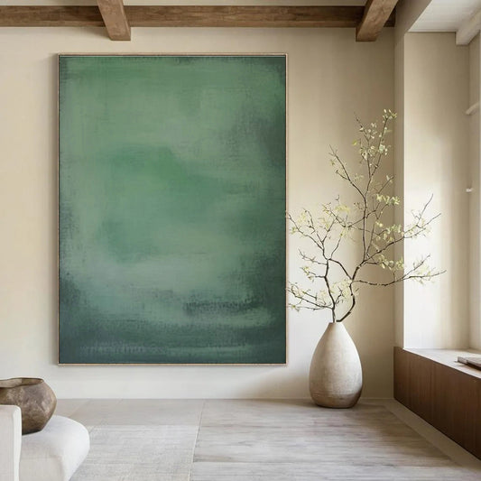 Green Gradient Abstract for Eco - Friendly Yoga Studio & Botanical Home Bedroom DLZ0896