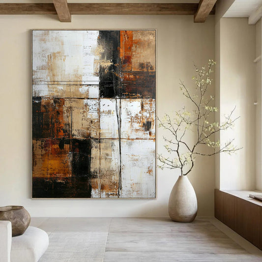 Vintage Collage Abstract Art for Industrial Loft & Antique Shop Display DLZ1315